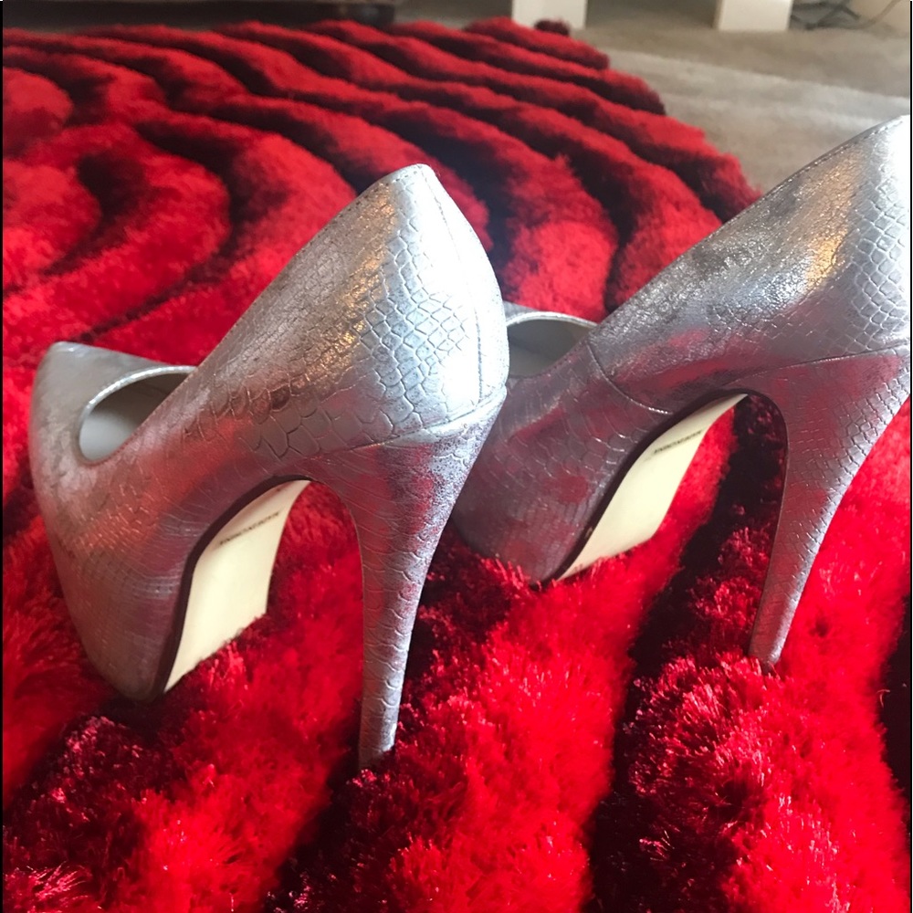 RedKiss Silver Platform Heels
